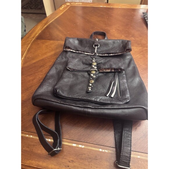 Free People  Backpack in Black Leather main image 14